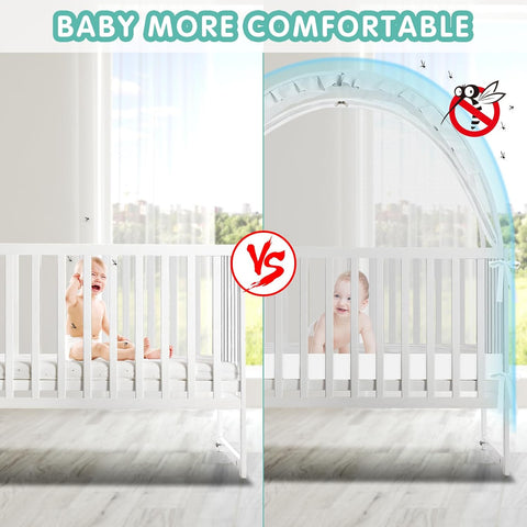Crib Tent - Crib Net to Keep Baby in, Stop Baby from Climbing Out of Crib