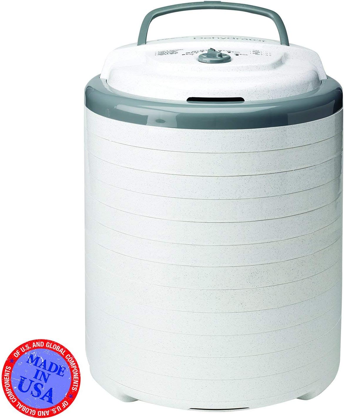 NESCO FD-75A Snackmaster Pro Food Dehydrator, For Snacks, Fruit, Beef Jerky, Gray