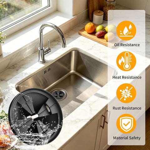 Garbage Disposal Splash Guard, 2 Pack Upgraded EPDM Rubber Drain Insert for InSinkErator Evolution Series 3 3/8" QCB-AM Sink Baffle Drain Cover Removable Quiet Collar EPDM Strainer Insert Parts