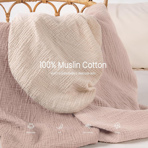 lulumoon Muslin Changing Pad Cover: 32x16 Fit Standard Rectangle Pad