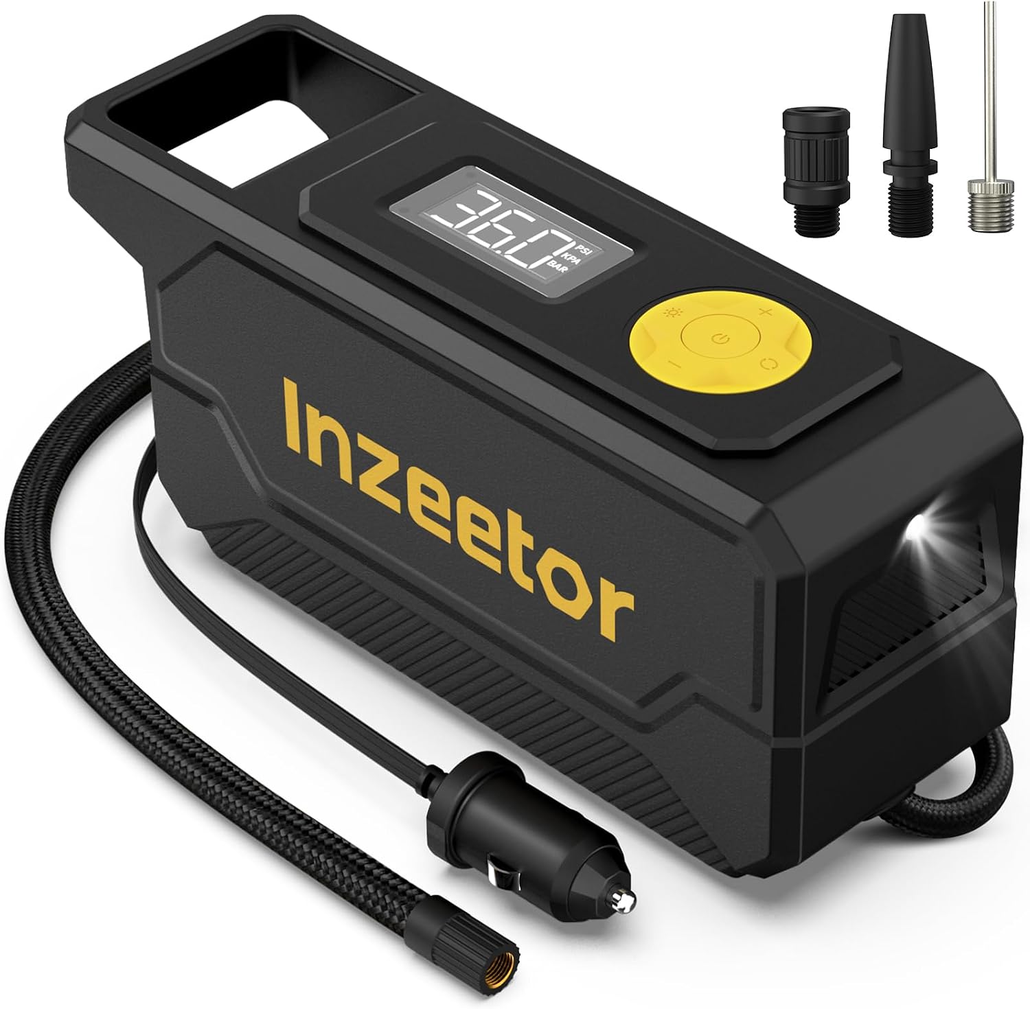 150 PSI Tire Inflator Portable Air Compressor with Digital Pressure, Black