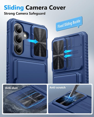 ATATOO for Samsung Galaxy S26 Wallet Case with Card Holder (4 Cards), Blue