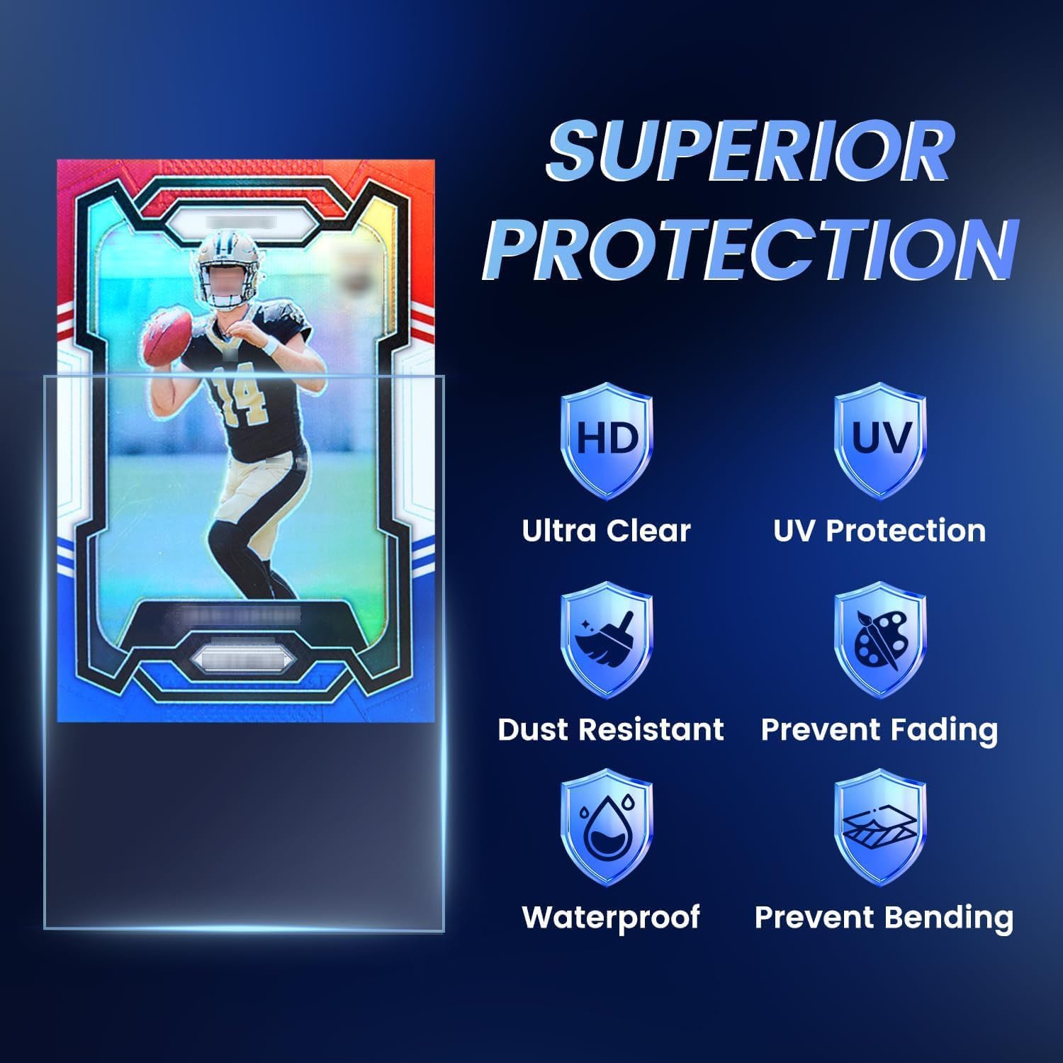 600ct Clear Card Sleeves for Trading Cards, Baseball Sports Soft Sleeves
