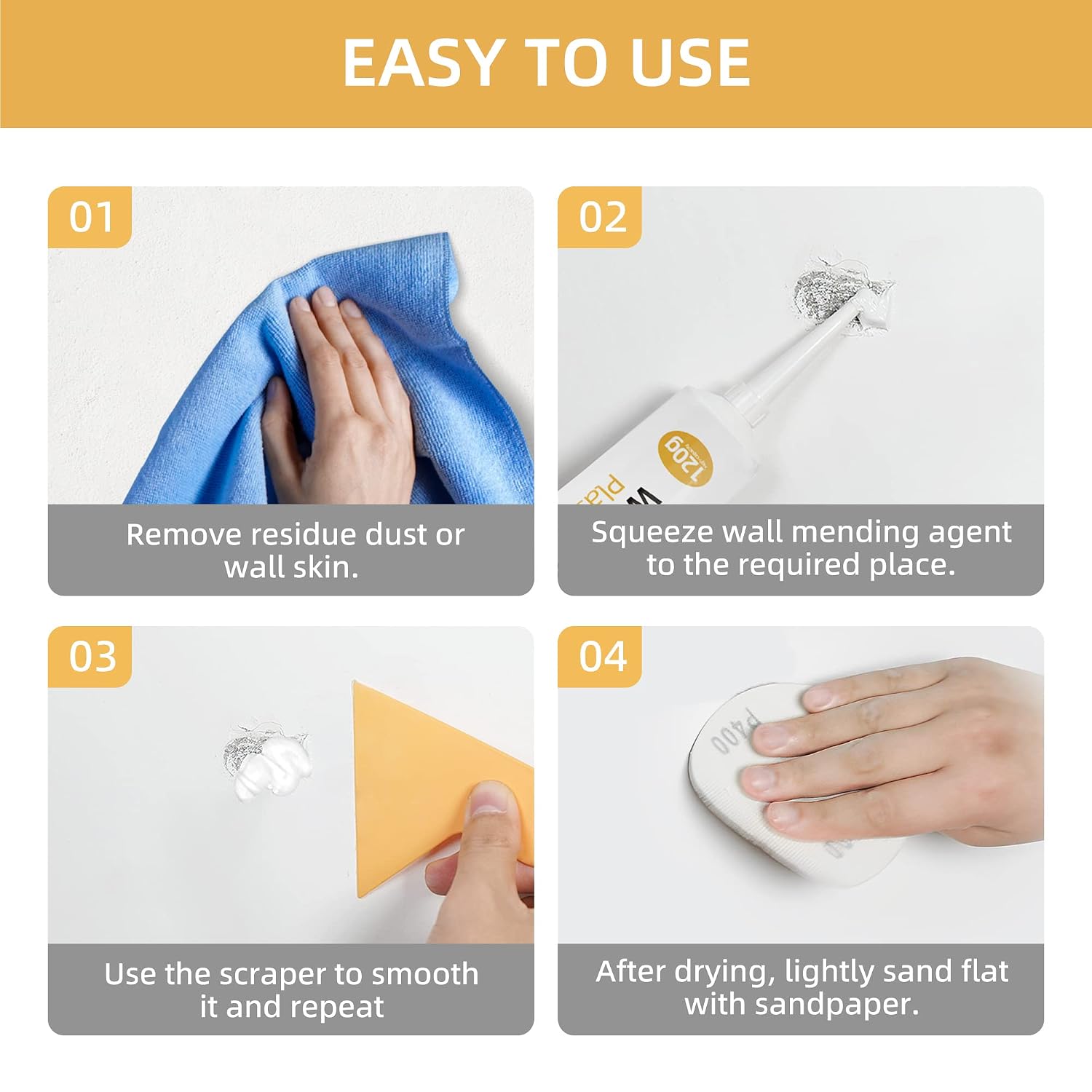 Drywall Repair Kit 3 Pack Wall Patch Repair Kit Spackle Wall Repair Paste