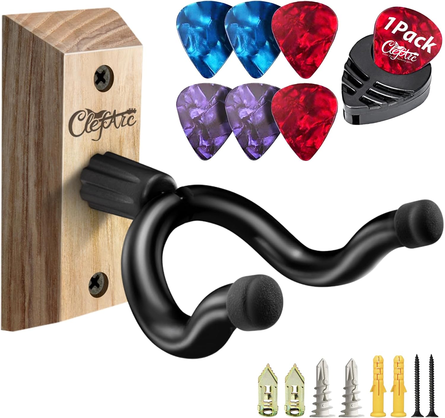Guitar Wall Hanger 1 Pack U-Shaped Ashwood Mount