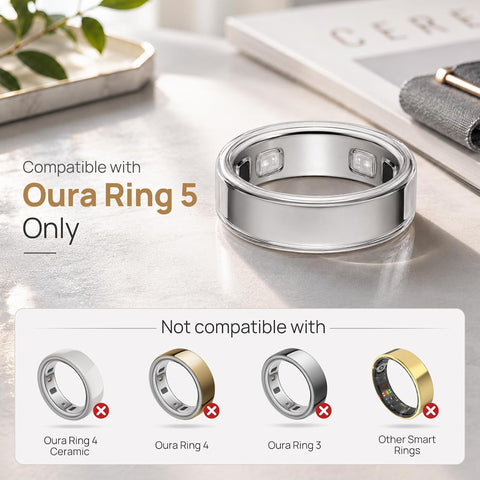 3 Pack Clear Ring Cover Compatible with Oura Ring 5