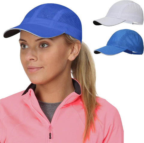 TrailHeads Women's Race Day Running Hat, Sports Cap with Reflective Trim