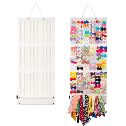 PACMAXI Baby Girl Hair Bows Holder, Hair Clips Storage Hanger For Ribbons