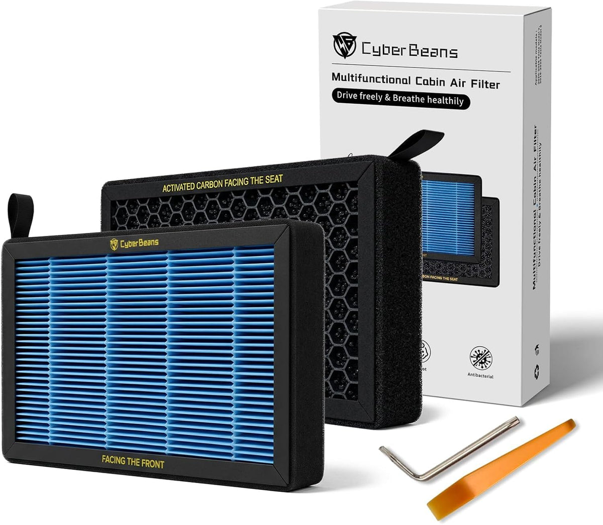 Cabin Air Filter for Tesla Model 3/Y, HEPA Activated Carbon