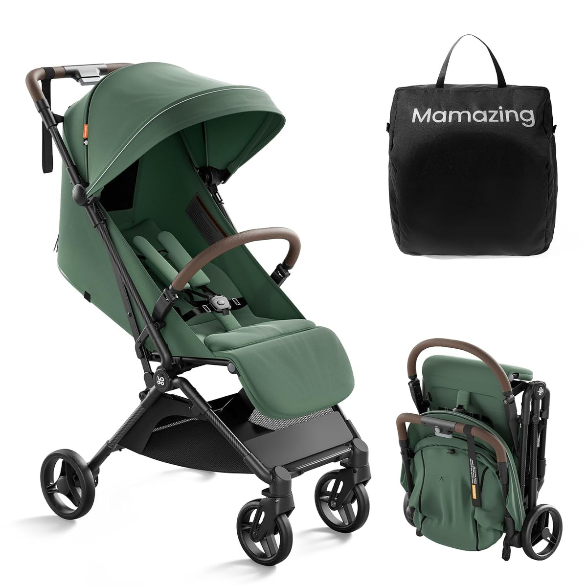 Mamazing Ultra Air Lightweight Baby Travel Stroller with Carbon Fiber Frame