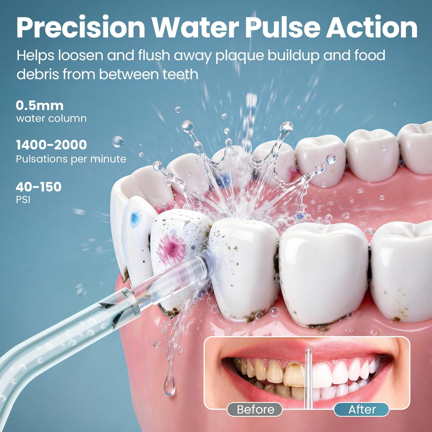 Onlyone Water Flosser with Adjustable Water Pressure for Daily Oral Care