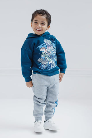 Jurassic World Dinosaur Jurassic Park T-Rex Fleece Pullover Hoodie and Pants Outfit Set Toddler to Big Kid
