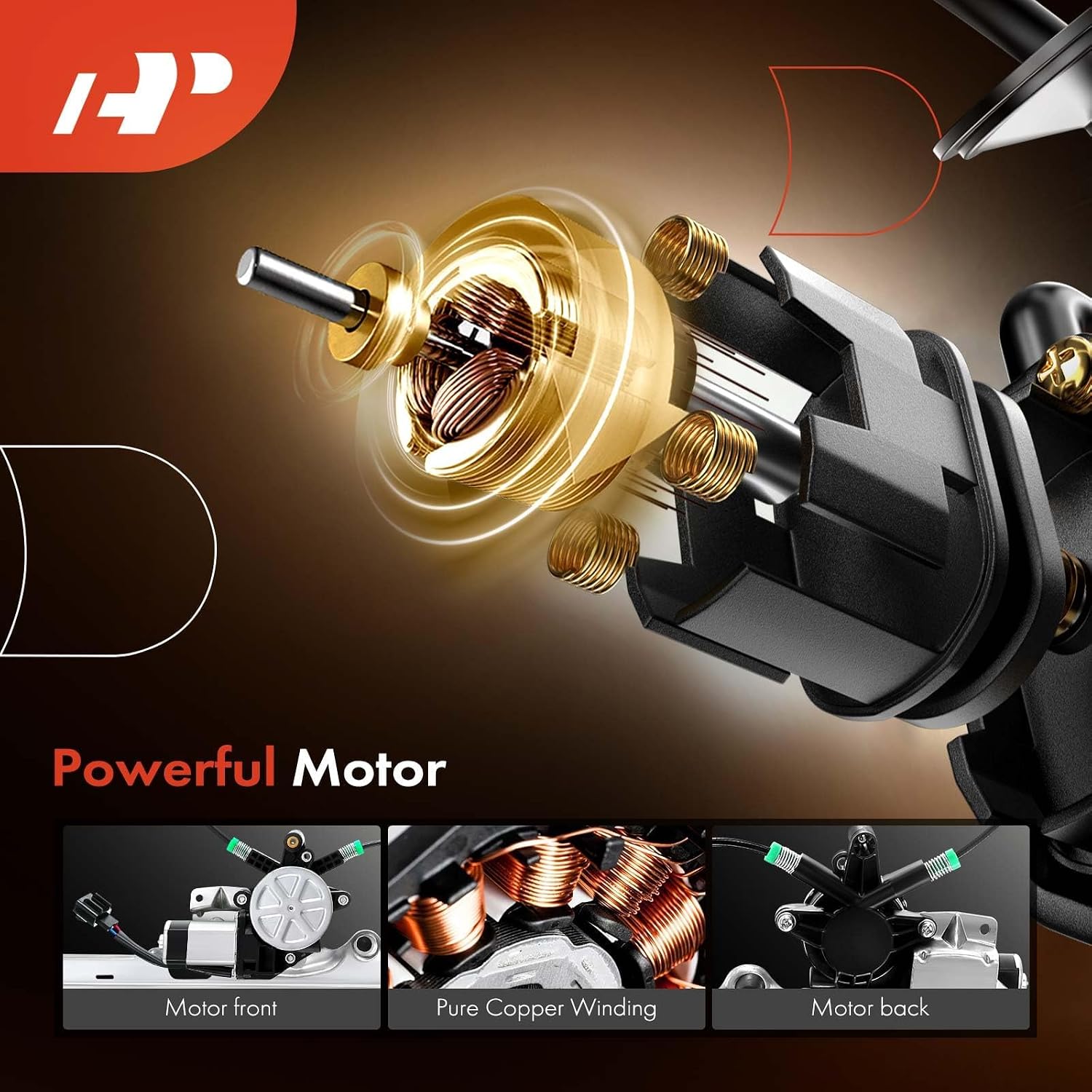 A-Premium Front Driver and Passenger Side Power Window Regulator with Motor