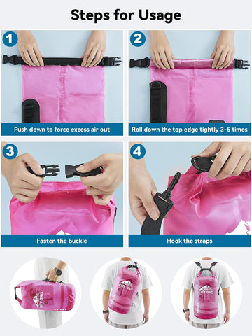 HEETA Dry Bag Waterproof Backpack with Phone Case 5L/10L/20L/30L/40L