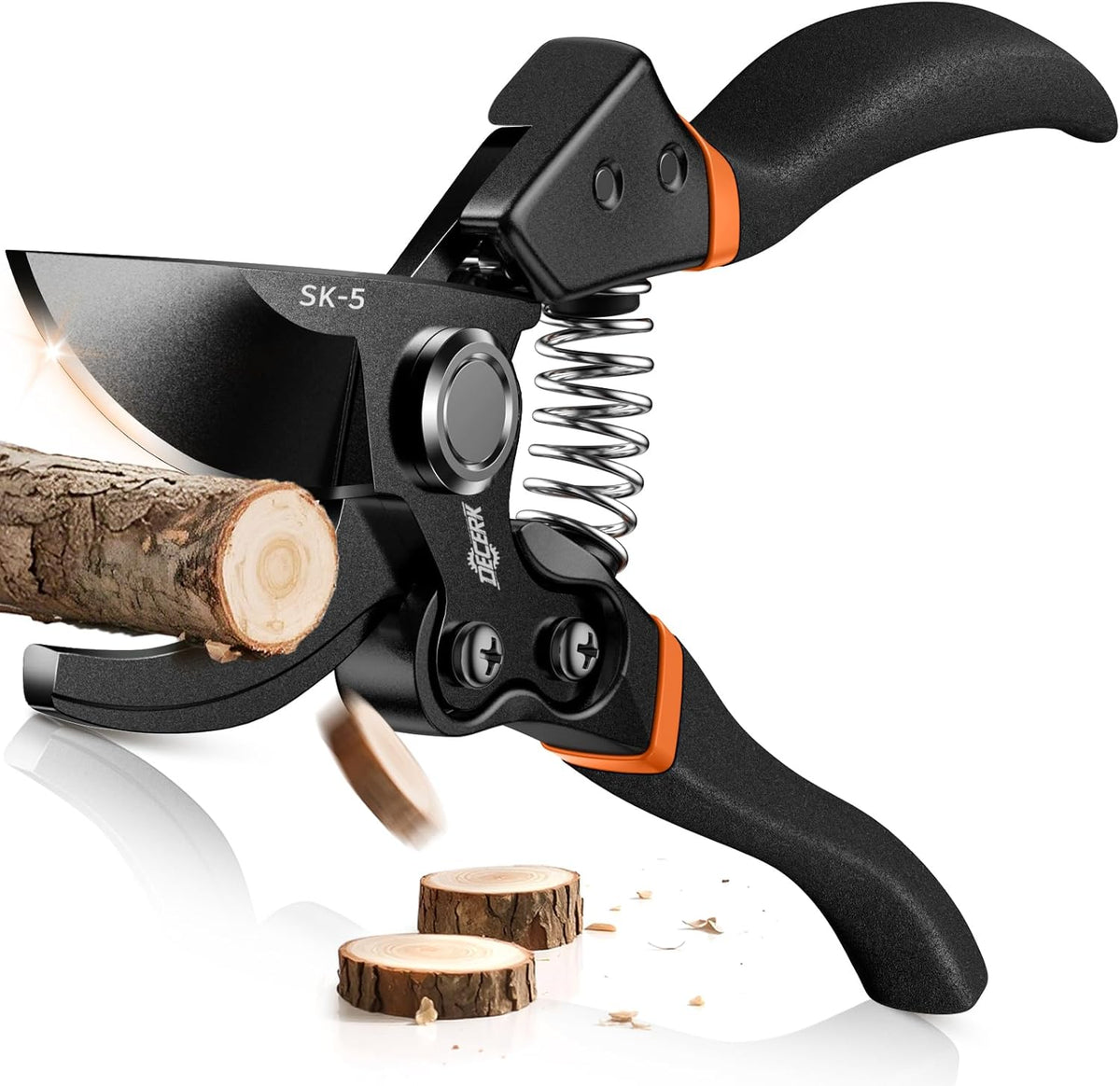 DECERK® 8.5" Professional Pruning Shears, Effortlessly Prunes 3/4" Branches