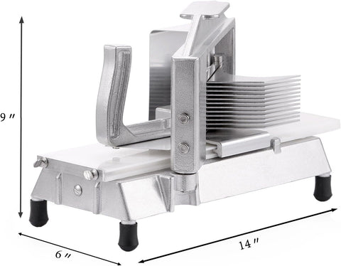 VEVOR Commercial Tomato Slicer 3/16 inch Heavy Duty Tomato Slicer Tomato Cutter with Built-in Cutting Board for Restaurant or Home Use (3/16 inch)