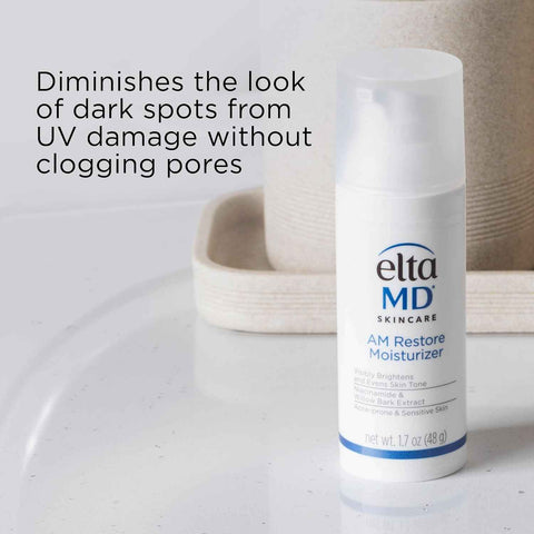 EltaMD AM Restore Daily Lightweight Facial Moisturizer | Smoothes, Hydrates, Brightens, and Tones, Made with Hyaluronic Acid and Niacinamide, For Acne-Prone and Sensitive Skin