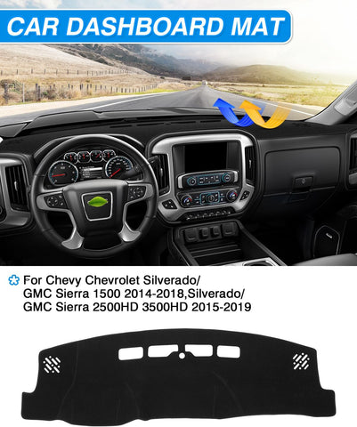 Cartist Black Dash Cover for 2014-2018 Chevrolet Chevy Silverado/GMC Sierra