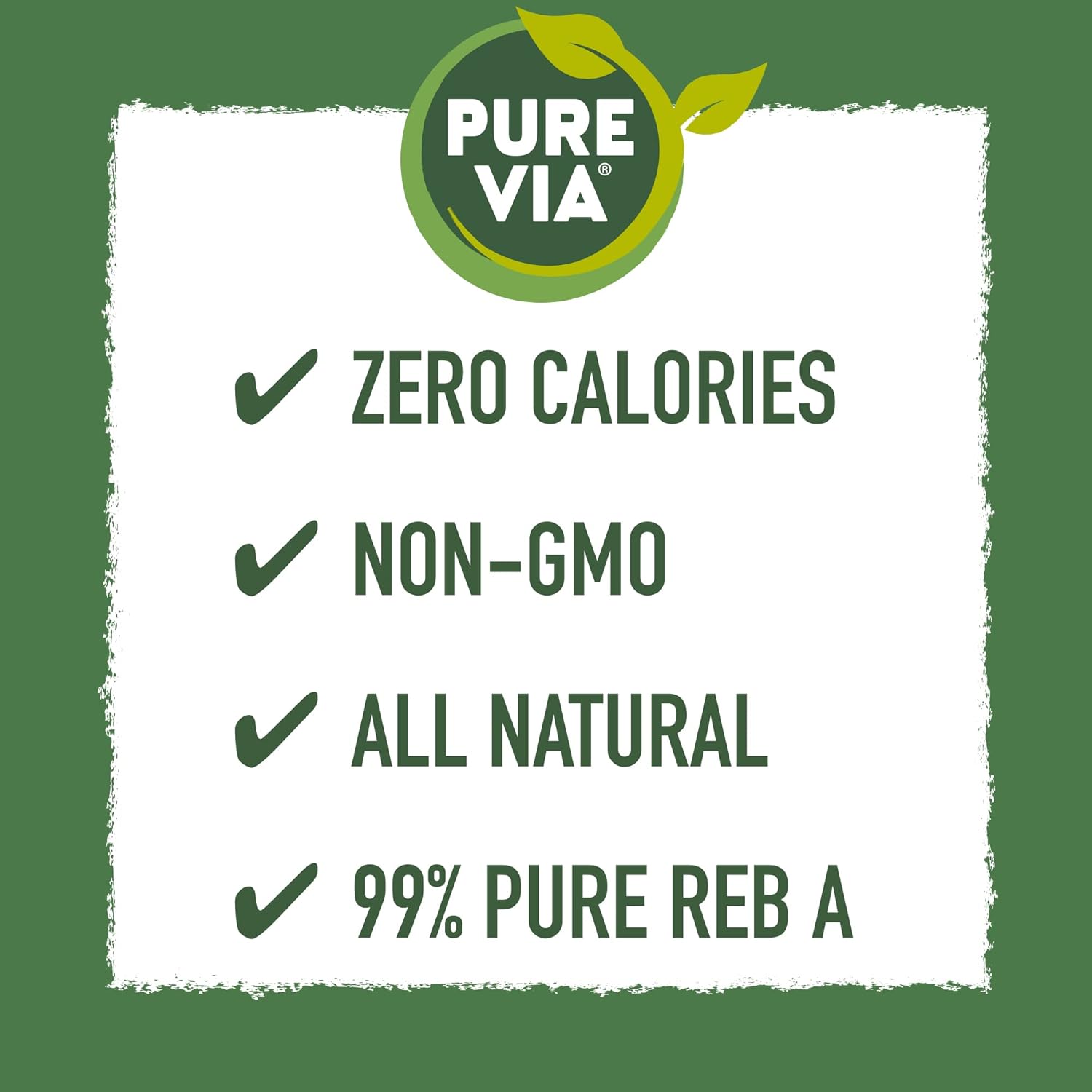 PURE VIA Stevia Sweetener Packets, Sugar Substitute, Natural Sweetener, Zero Calorie Natural Sweetener Packets, 1,000 Count