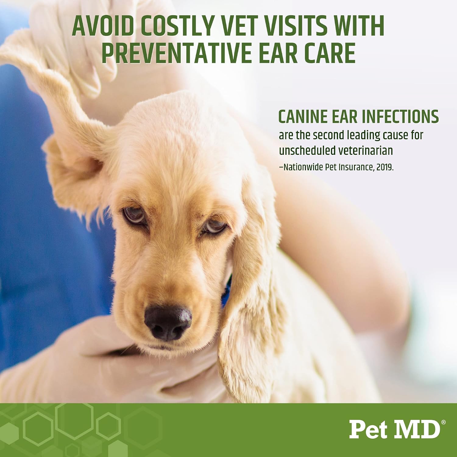 Pet MD Dog Ear Cleaning Wipes – Otic Cleanser for Dogs - 100 ct