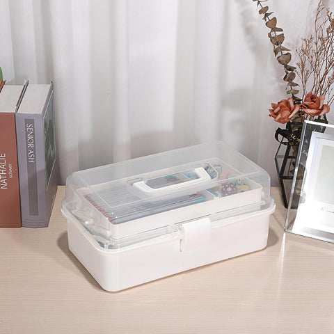 BTSKY 3-Layer Plastic Dividing Storage Box Craft Organizer and Storage