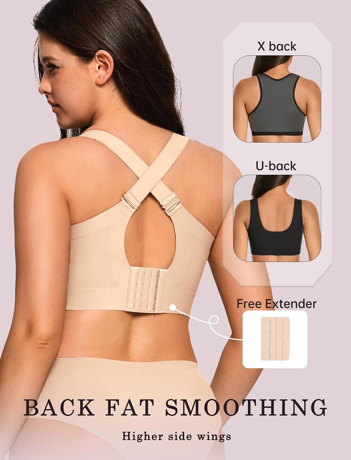 OEAK Womens Wireless Jelly Bras Plus Size Support Push Up Comfortable Bra