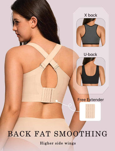OEAK Womens Wireless Jelly Bras Plus Size Support Push Up Comfortable Bra