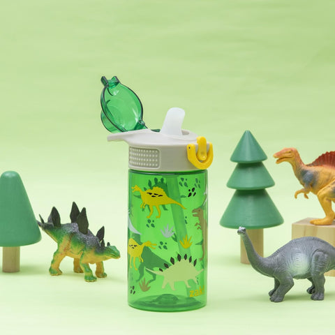 Zak Designs Dinosaur Sage 16oz Leak-Proof Straw Kids Water Bottle