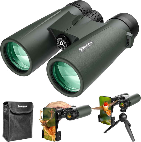 Adorrgon 15x45 High Powered Binoculars for Adults, Phone Adapter and Tripod