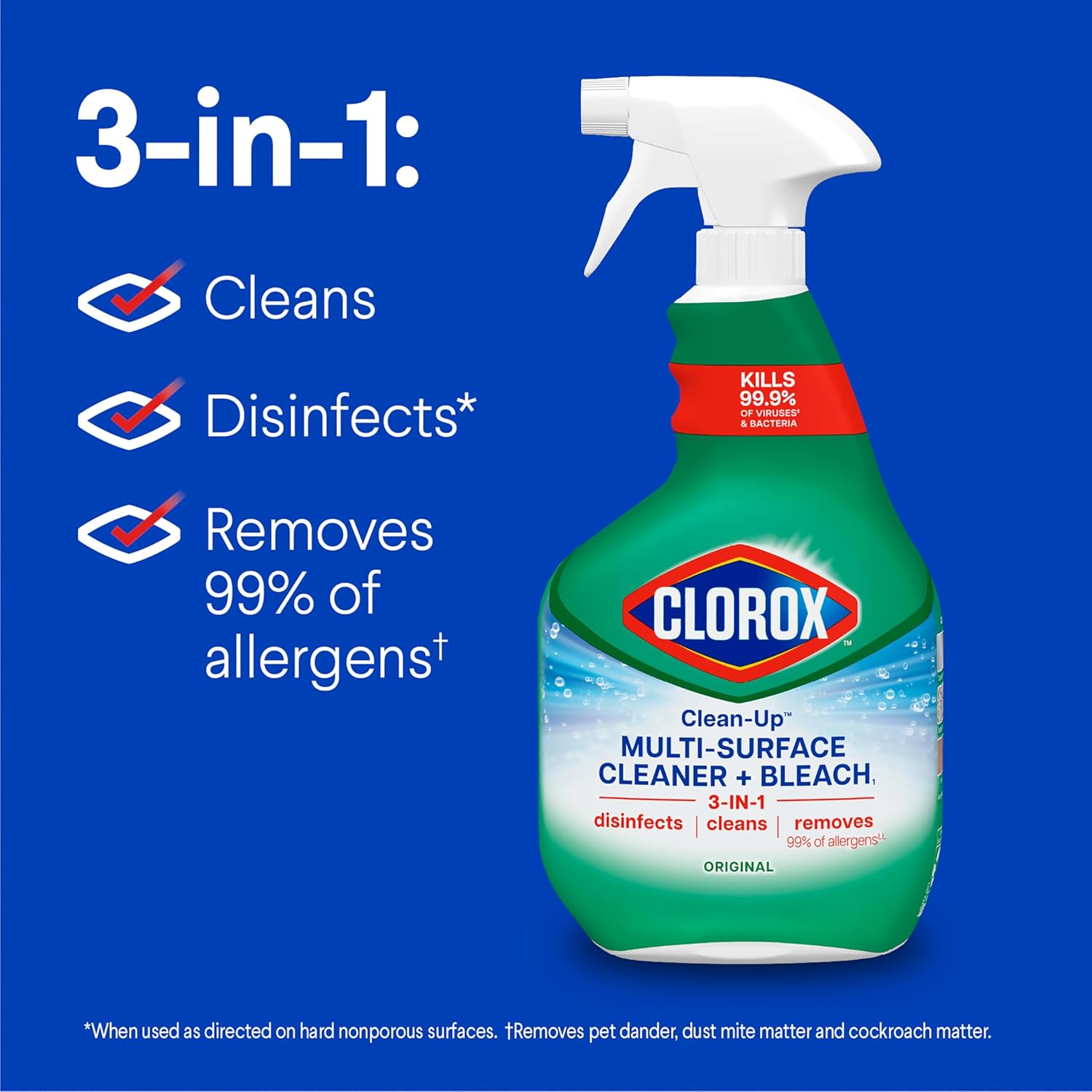 Clorox Clean-Up Multi-Surface Cleaner with Bleach, 32 fl. oz., Pack of 3