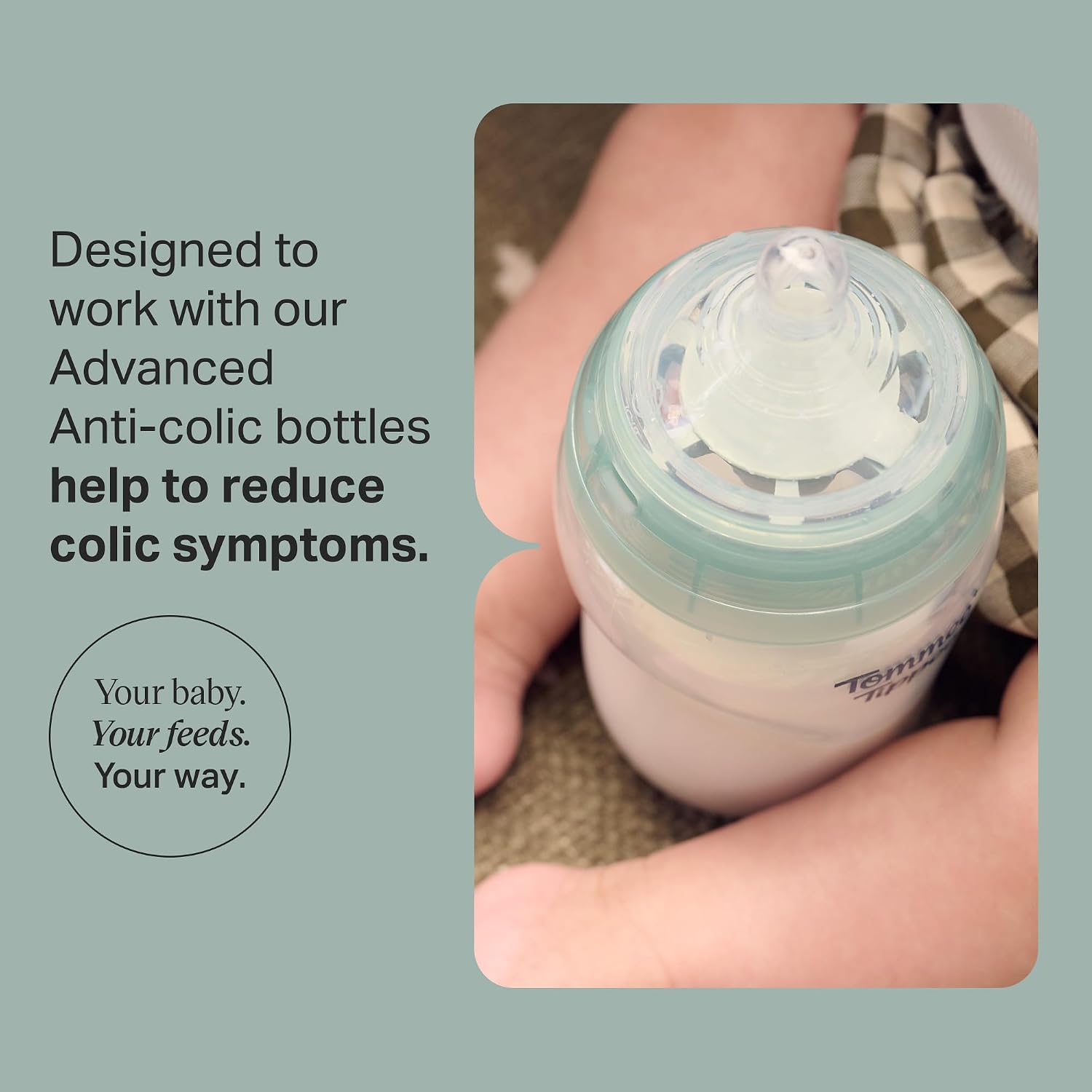 Tommee Tippee Advanced Anti-Colic Bottle Nipples, Fast Flow, 6m+