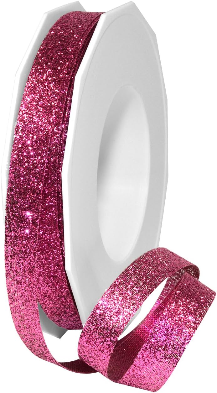 Morex Ribbon Princess Glitter 1.5 inches by 25 Yards, Black