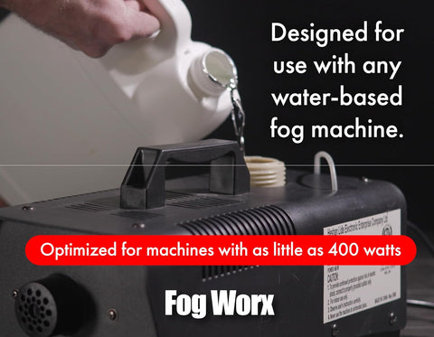 FogWorx Fog Juice - 1 Quart of Premium Odorless Fog Fluid (32 oz) - Medium Density, High Output, Long Lasting Fog Machine Fluid for 400 Watt to 1500 Watt Machines