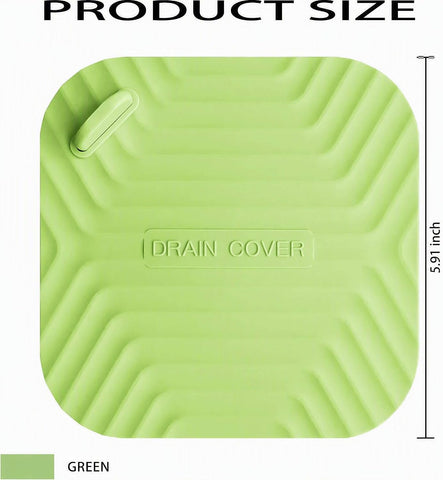 2 Pcs Green Shower Drain Cover Tub Stopper(5.9 x 5.9 Inch)