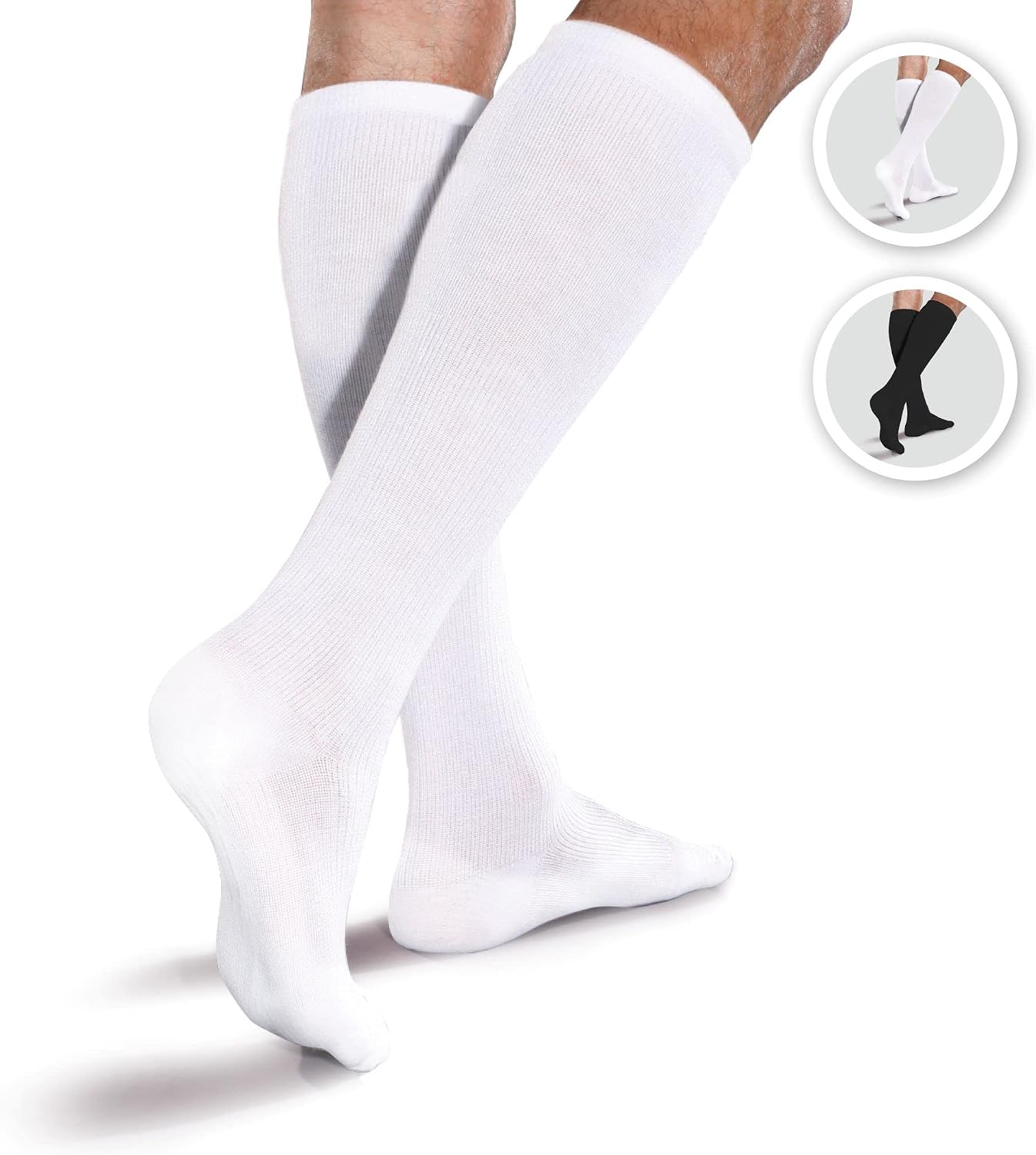 Core-Spun Cushioned 15-20mmHg Mild Graduated Compression Support Knee High Socks