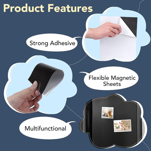 DIYMAG Adhesive Magnetic Sheets, |4" x 6"| 18 Packs, Flexible Magnet Sheets with Adhesive for Crafts, Photos and Die Storage, Easy Peel and Stick, Easy to Cut into Any Shape/Size (4" x 6"-18P)