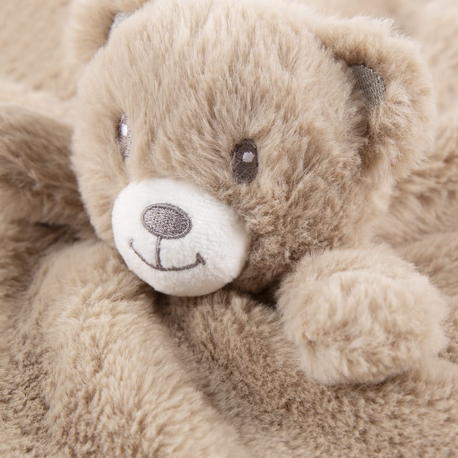 Bear Baby Lovey Security Blanket for Boys Girls 16 Inch Dark Brown