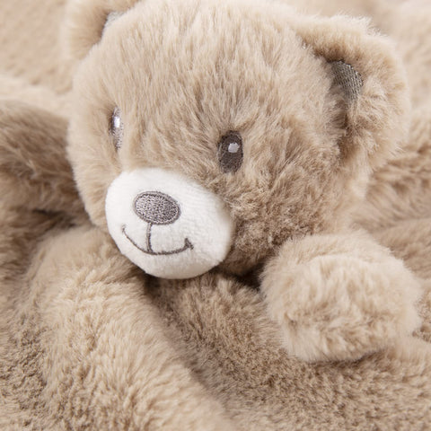 Bear Baby Lovey Security Blanket for Boys Girls 16 Inch Dark Brown