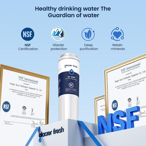 GLACIER FRESH UKF8001 Whirlpool Refrigerator Water Filter 4, 1 Pack
