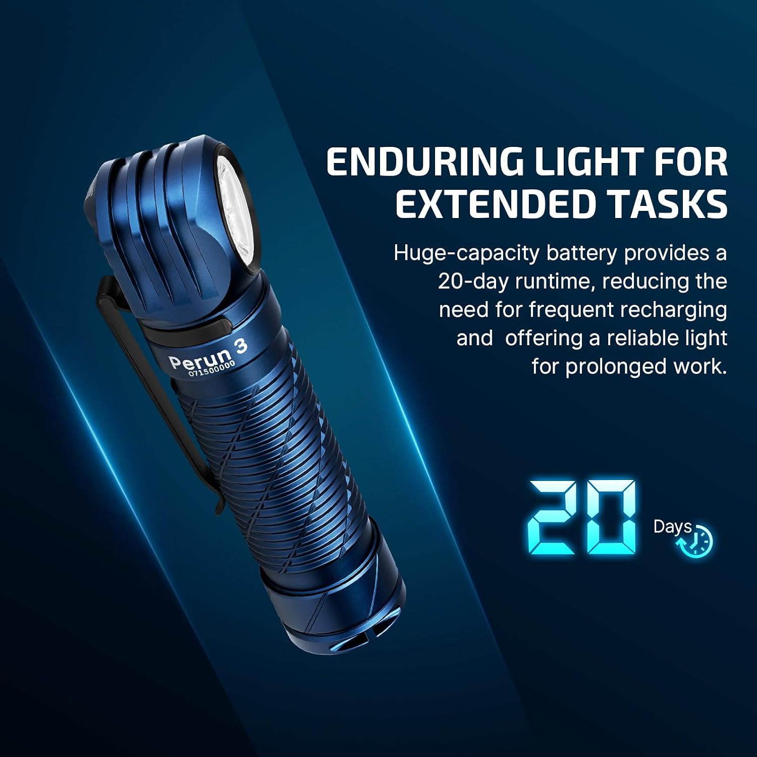 OLIGHT Perun 3 Headlamp Rechargeable, Red Light, Waterproof, Midnight Blue