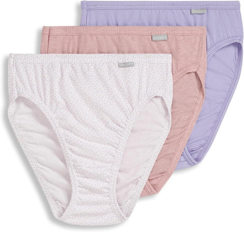Jockey Women's Underwear Plus Size 100% Cotton Elance French Cut - 3 Pack