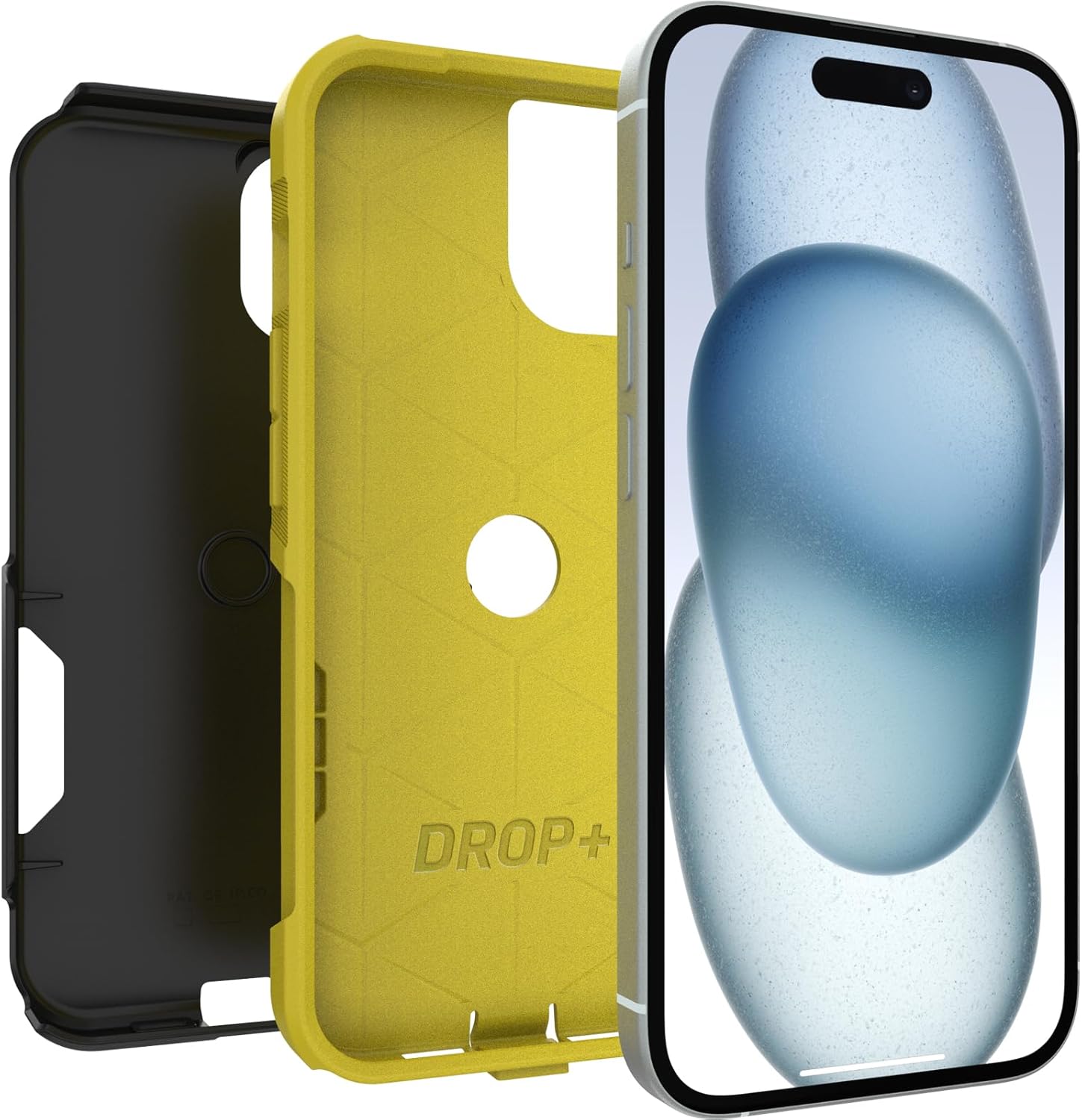OtterBox iPhone 14 & iPhone 13 (Only) - Commuter Series Case - Night (Black & Yellow) - Slim & Tough - Pocket-Friendly - with Port Protection - Non-Retail Packaging