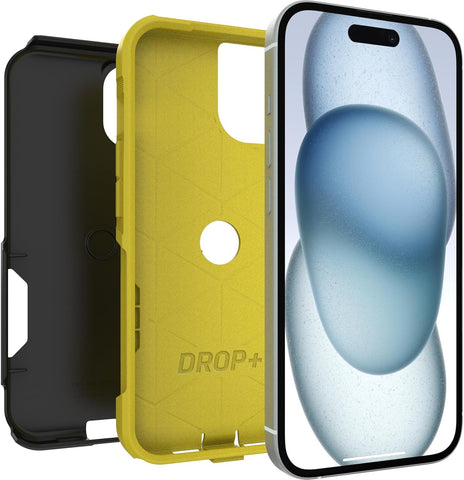 OtterBox iPhone 14 & iPhone 13 (Only) - Commuter Series Case - Night (Black & Yellow) - Slim & Tough - Pocket-Friendly - with Port Protection - Non-Retail Packaging