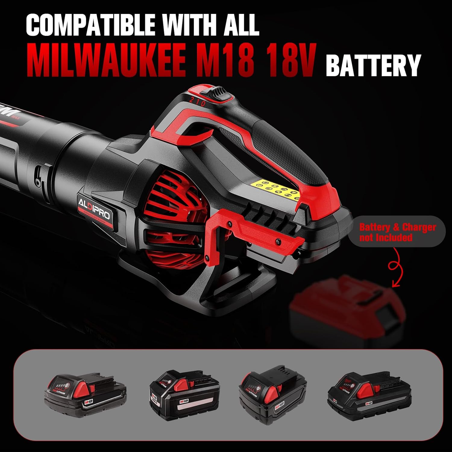 700 CFM Leaf Blower Compatible with Milwaukee M18 Battery (Bare Tool)