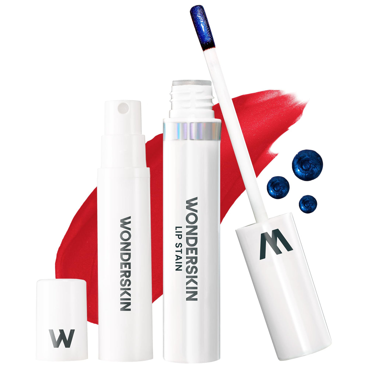 Wonderskin Wonder Blading Lip Stain Peel Off and Reveal Kit - Long Lasting, Waterproof Red Lip Tint, Transfer Proof Natural Lip Stain Kit (Playful)