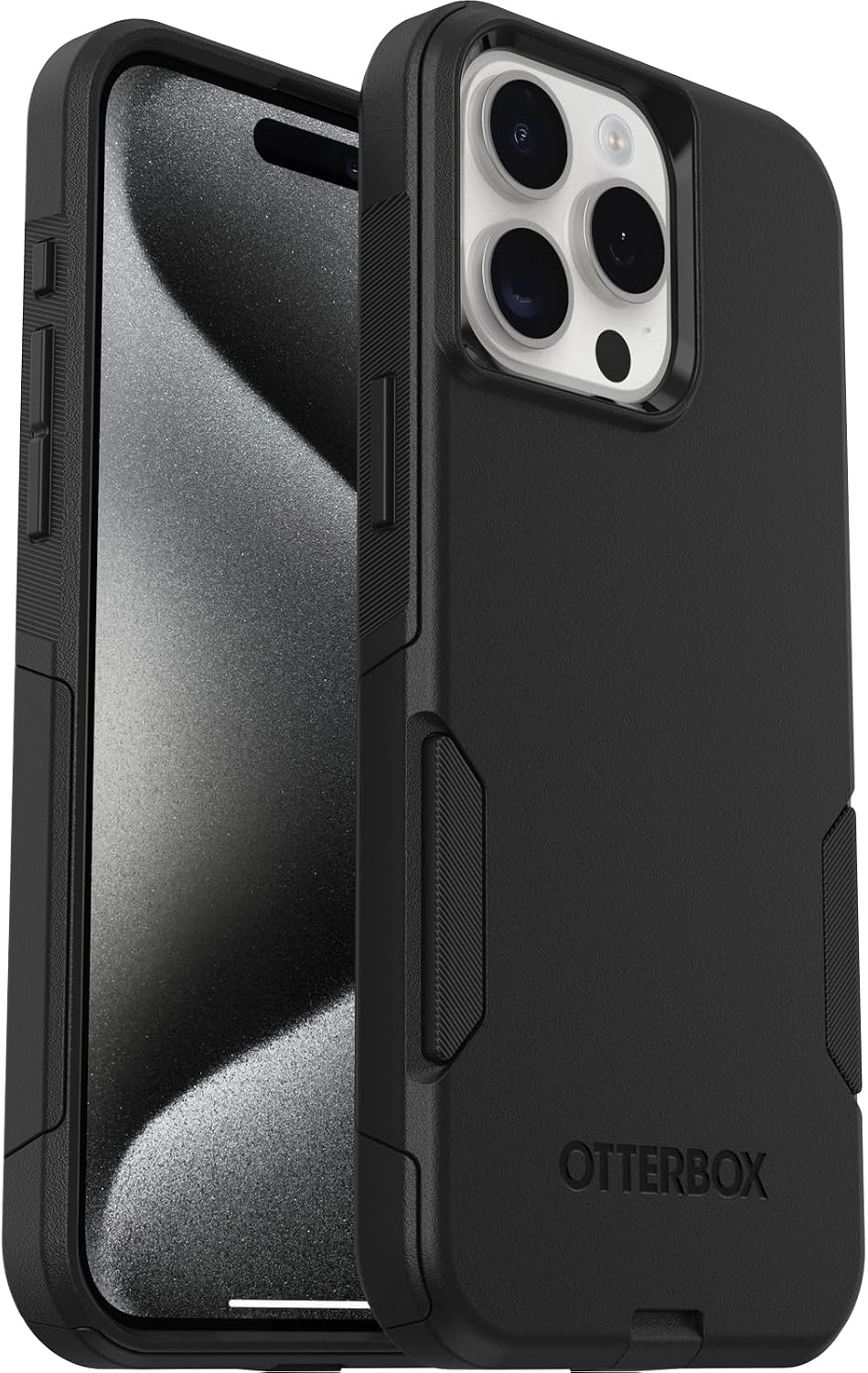 OtterBox iPhone 15 Pro MAX (Only) Commuter Series Case - Black, Slim & Tough, Pocket-Friendly, with Port Protection
