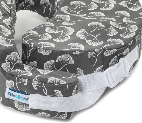 My Brest Friend Original Nursing Pillow - Grey Flowing Fans