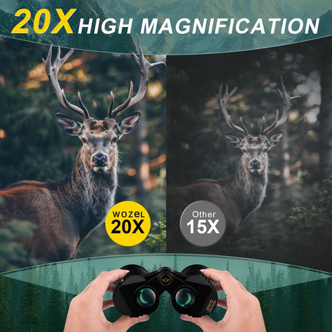 20x70 Binoculars for Adults High Powered - WOZEL HD Bird Binoculars with Clear Low Light Vision - Powerful Binoculars for Bird Watching Hunting Travel Outdoor Hiking