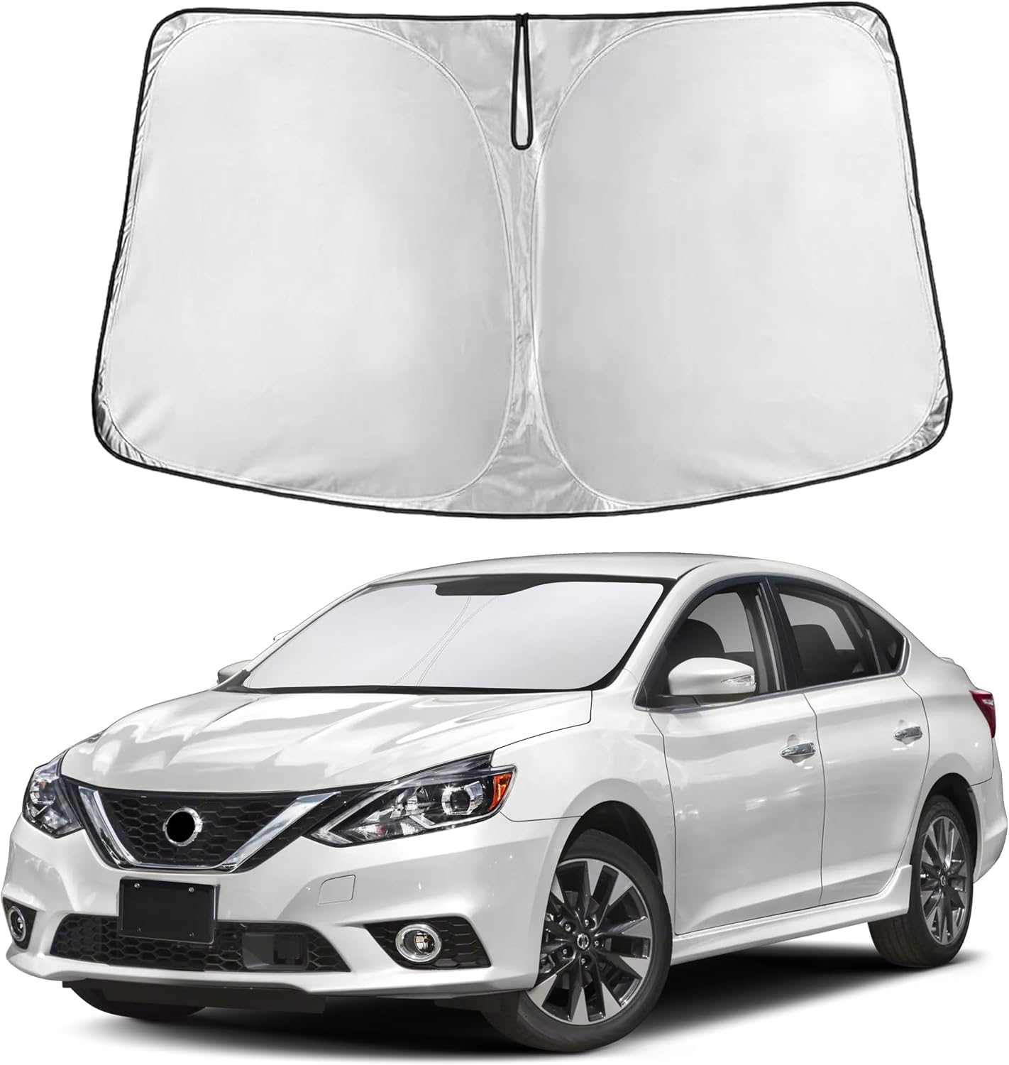 EcoNour Windshield Sunshade Compatible for Nissan Sentra 2013-2018 2019