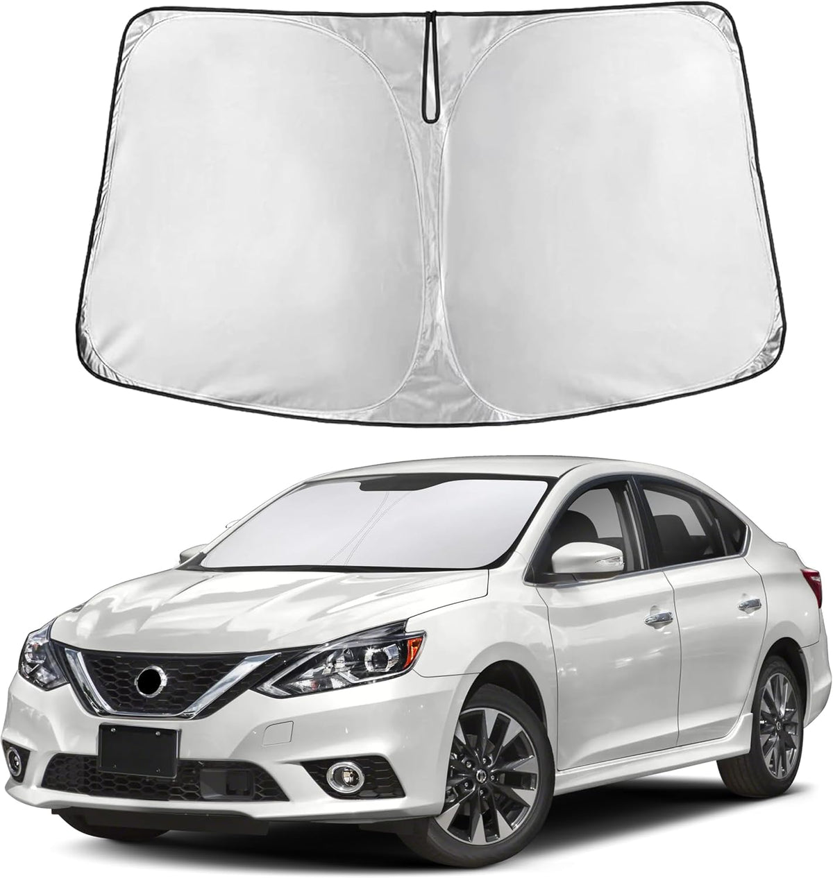 EcoNour Windshield Sunshade Compatible for Nissan Sentra 2013-2018 2019